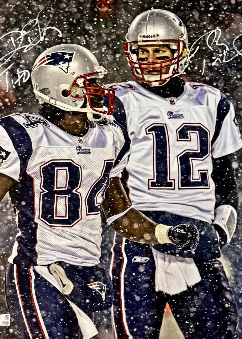 Tom Brady & Deion Branch Signed 16x20 Photo Patriots - Fanatics COA #01